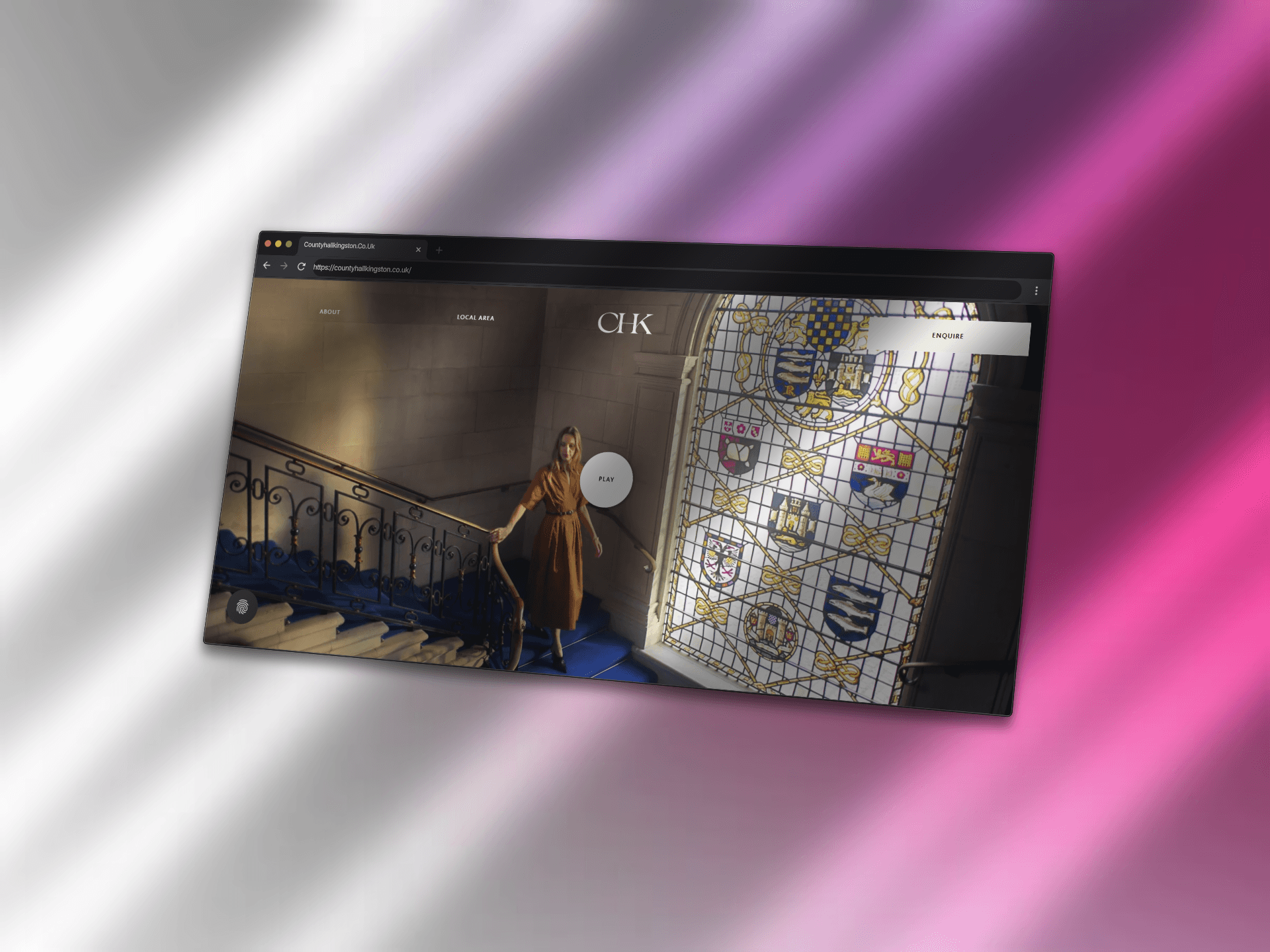 County Hall Kingdom Website mockup